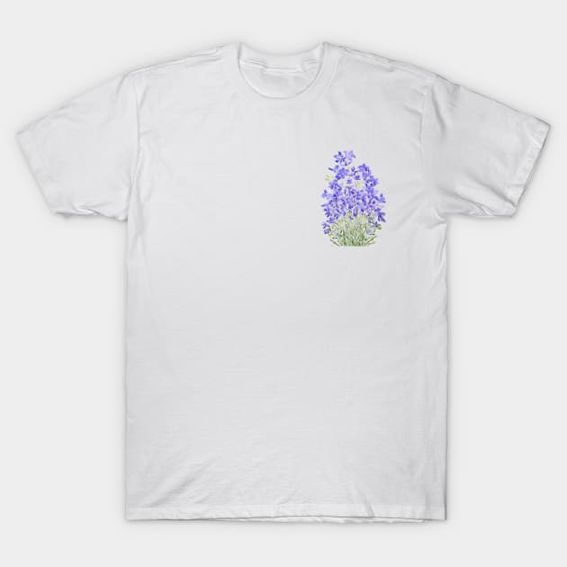purple wild flower watercolor painting T-Shirt by colorandcolor